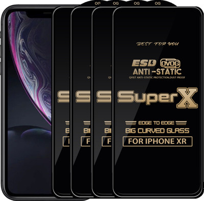 Qyist Edge To Edge Tempered Glass for Apple iPhone XR(Pack of 4)