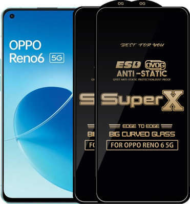 Qyist Edge To Edge Tempered Glass for OPPO RENO 6 5G(Pack of 2)