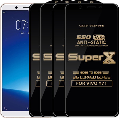 Qyist Edge To Edge Tempered Glass for VIVO Y71(Pack of 4)