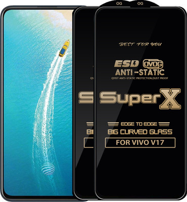 Qyist Edge To Edge Tempered Glass for VIVO V17(Pack of 2)