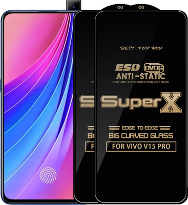 Qyist Edge To Edge Tempered Glass for VIVO V15 PRO(Pack of 2)