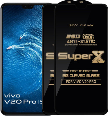 Qyist Edge To Edge Tempered Glass for VIVO V20 PRO(Pack of 2)
