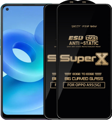 Qyist Edge To Edge Tempered Glass for OPPO A95(5G)(Pack of 2)