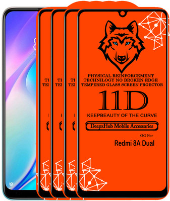 CRodible Edge To Edge Tempered Glass for Redmi 8A Dual(Pack of 4)