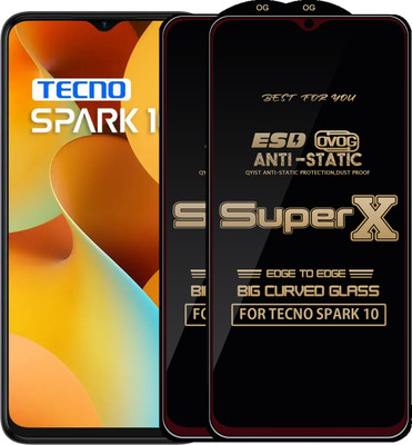 Qyist Edge To Edge Tempered Glass for TECNO SPARK 10(Pack of 2)