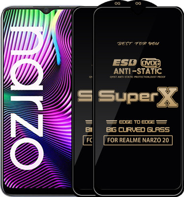 Qyist Edge To Edge Tempered Glass for REALME NARZO 20(Pack of 2)