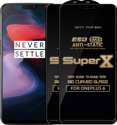 Qyist Edge To Edge Tempered Glass for OnePlus 6(Pack of 2)