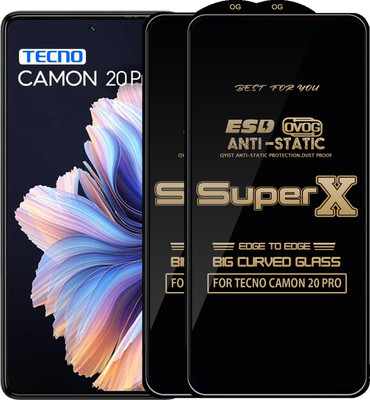 Qyist Edge To Edge Tempered Glass for TECNO CAMON 20 PRO(Pack of 2)
