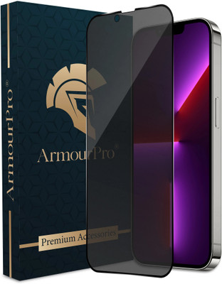 ArmourPro Edge To Edge Tempered Glass for Apple iPhone 16e, Apple iPhone 13, Apple iPhone 14, Apple iPhone 13 Pro, Privacy Anti Spy Glass with Matte Finish(Pack of 1)