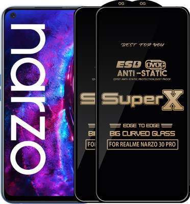 Qyist Edge To Edge Tempered Glass for REALME NARZO 30 PRO(Pack of 2)