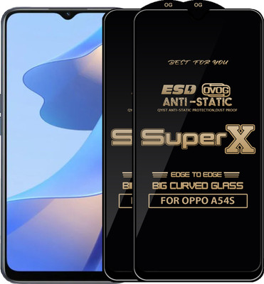 Qyist Edge To Edge Tempered Glass for OPPO A54S(Pack of 2)