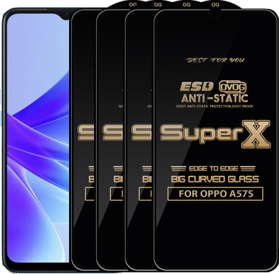 Qyist Edge To Edge Tempered Glass for OPPO A57S(Pack of 4)