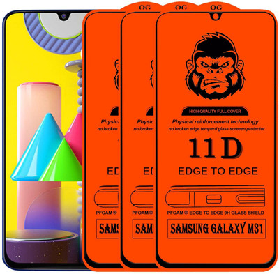 Xester Edge To Edge Tempered Glass for SAMSUNG GALAXY M31(Pack of 3)