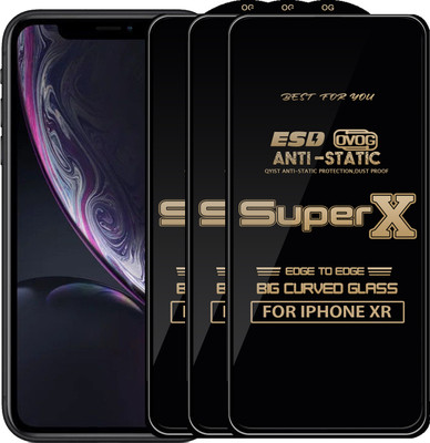 Qyist Edge To Edge Tempered Glass for Apple iPhone XR(Pack of 3)