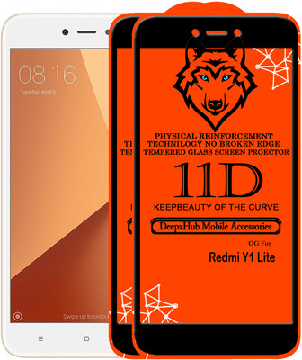 CRodible Edge To Edge Tempered Glass for Mi Redmi Y1 Lite(Pack of 2)