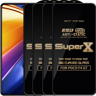 Qyist Edge To Edge Tempered Glass for POCO F4 GT(Pack of 4)