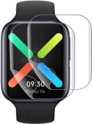 CUBES Edge To Edge Screen Guard for Oppo Watch 2 | 42 mm | Soft and Flexible | Touch Sensitive | Unbreakable | Ultra Thin TPU Film (Not a Glass Tempered)(Pack of 2)