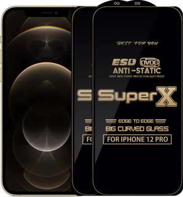 Qyist Edge To Edge Tempered Glass for IPHONE 12 PRO(Pack of 2)
