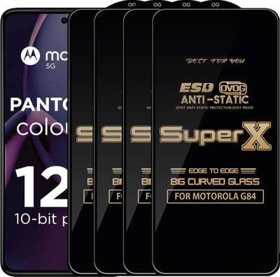 Qyist Edge To Edge Tempered Glass for MOTOROLA G84(Pack of 4)