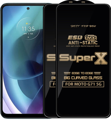 Qyist Edge To Edge Tempered Glass for MOTO G71 5G(Pack of 2)