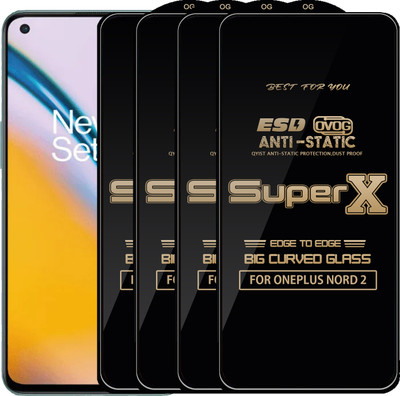 Qyist Edge To Edge Tempered Glass for ONEPLUS NORD 2(Pack of 4)