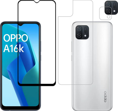 Ten To 11 Front & Back Camera Lens Glass Protector for Oppo A16K, Front and Back Tempered Glass for Oppo A16K(Pack of: 3)