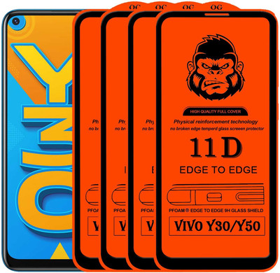 Xester Edge To Edge Tempered Glass for VIVO Y50(Pack of 4)