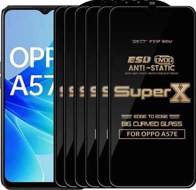 Qyist Edge To Edge Tempered Glass for OPPO A57E(Pack of 6)