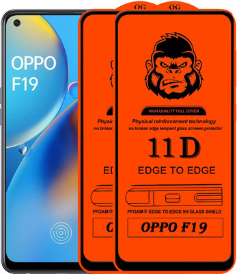 Xester Edge To Edge Tempered Glass for OPPO F19(Pack of 2)