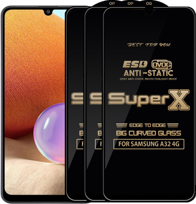 Qyist Edge To Edge Tempered Glass for SAMSUNG A32 4G(Pack of 3)