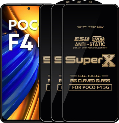 Qyist Edge To Edge Tempered Glass for POCO F4 5G(Pack of 3)