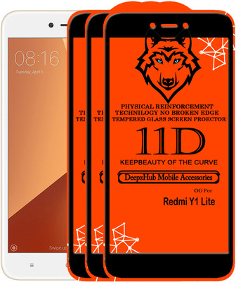 CRodible Edge To Edge Tempered Glass for Mi Redmi Y1 Lite(Pack of 3)