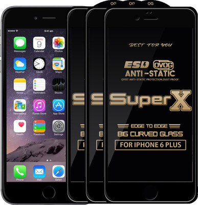Qyist Edge To Edge Tempered Glass for Apple iPhone 6 Plus(Pack of 3)