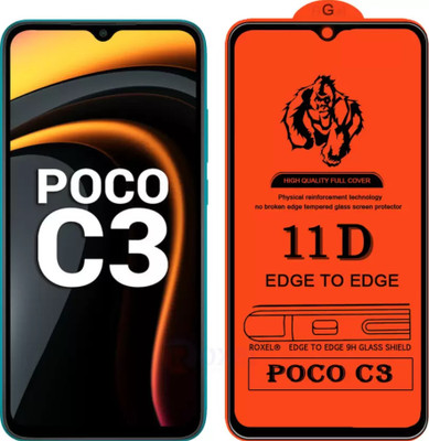 FlipSmartGuard Edge To Edge Tempered Glass for Poco C3(Pack of 1)