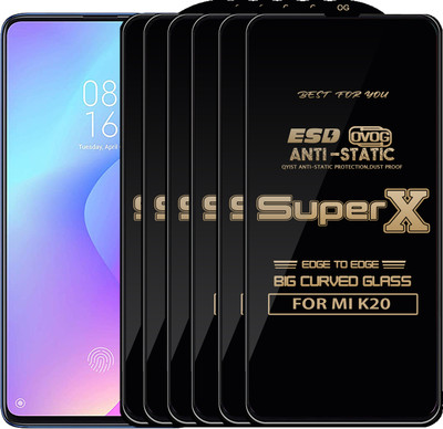 Qyist Edge To Edge Tempered Glass for Mi K20(Pack of 6)