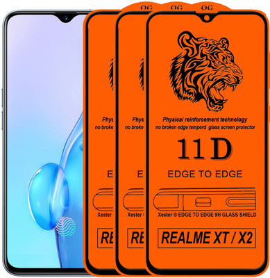 Xester Edge To Edge Tempered Glass for Realme X2(Pack of 3)