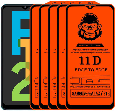 Xester Edge To Edge Tempered Glass for SAMSUNG GALAXY F12(Pack of 5)