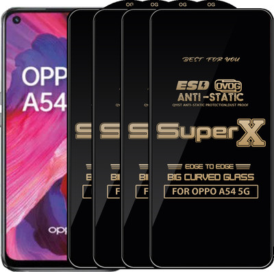 Qyist Edge To Edge Tempered Glass for OPPO A54 5G(Pack of 4)