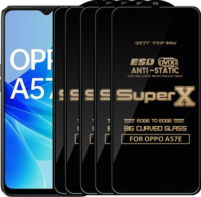 Qyist Edge To Edge Tempered Glass for OPPO A57E(Pack of 5)