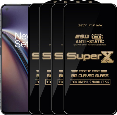 Qyist Edge To Edge Tempered Glass for ONEPLUS NORD CE 5G(Pack of 4)