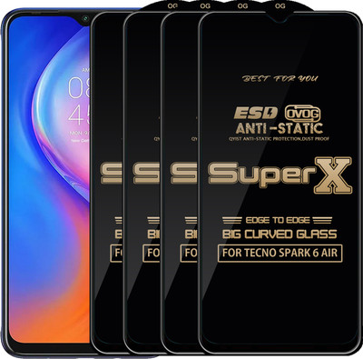 Qyist Edge To Edge Tempered Glass for TECNO SPARK 6 AIR(Pack of 4)