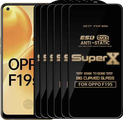 Qyist Edge To Edge Tempered Glass for OPPO F19S(Pack of 6)