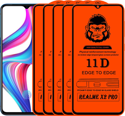 Xester Edge To Edge Tempered Glass for Realme X2 Pro(Pack of 5)