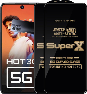 Qyist Edge To Edge Tempered Glass for INFINIX HOT 30 5G(Pack of 2)
