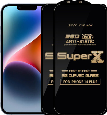 Qyist Edge To Edge Tempered Glass for IPHONE 14 PLUS(Pack of 2)