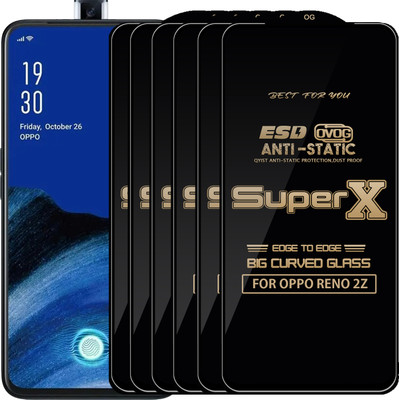 Qyist Edge To Edge Tempered Glass for OPPO Reno 2z(Pack of 6)