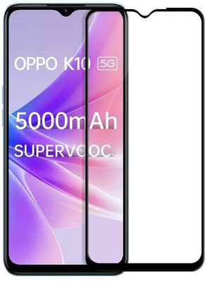KIZIN Edge To Edge Tempered Glass for Oppo K10 5G(Pack of 1)