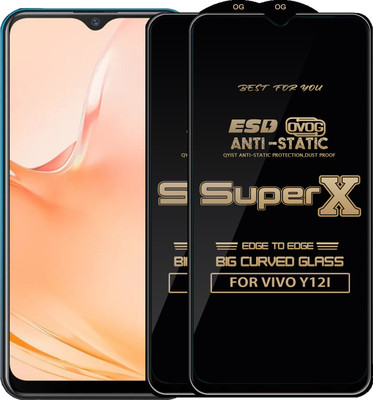 Qyist Edge To Edge Tempered Glass for VIVO Y12I(Pack of 2)