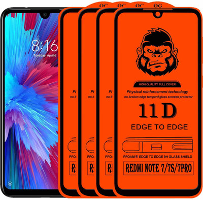 Xester Edge To Edge Tempered Glass for REDMI NOTE 7S(Pack of 4)
