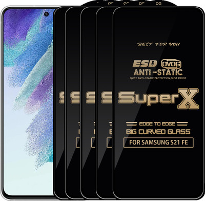 Qyist Edge To Edge Tempered Glass for SAMSUNG S21 FE(Pack of 5)